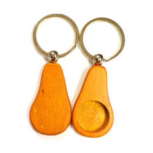Factory Direct Sale Custom Made Your Own Logo Souvenir Blank Printed Engravable Keyring Wood Key Chain Wooden Keychain Key Ring
